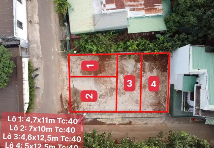 ĐẤT ĐẸP – GIÁ ĐẦU TƯ - CẦN BÁN 4 LÔ ĐẤT TẠI Đường Trần Can, P. Ea Tam, TP. Buôn Ma Thuột, Đắk Lắk