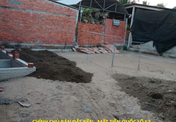 CHÍNH CHỦ BÁN ĐẤT NỀN - MẶT TIỀN QUỐC LỘ 57 Tại Xã Tân Hội, Mỏ Cày Nam, Bến Tre