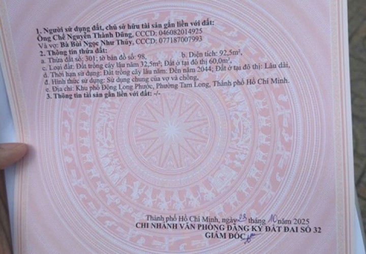 NHÀ CHÍNH CHỦ - MẶT TIỀN Đường Nhựa Long Phước, TP Bà Rịa, Tỉnh Bà Rịa Vũng Tàu