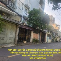 NHÀ ĐẸP- GIÁ TỐT CHÍNH CHỦ CẦN BÁN NHANH CĂN NHÀ MẶT TIỀN TẠI quận Tân Bình, TPHCM