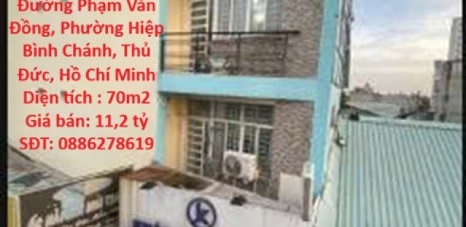 GIÁ TỐT - CHÍNH CHỦ Cần Bán Nhanh Căn Nhà Mặt Tiền Phạm Văn Đồng, TP Thủ Đức, HCM