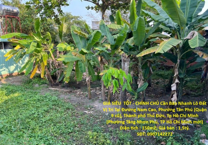 GIÁ SIÊU  TỐT - CHÍNH CHỦ Cần Bán Nhanh Lô Đất  Vị Trí Tại Thủ Đức, Thành Phố Hồ Chí Minh